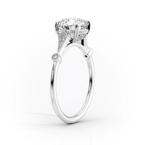 The Amber Set With A 1 Carat Elongated Cushion Lab Diamond