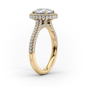 The Kylie Set With A 5 Carat Oval Moissanite