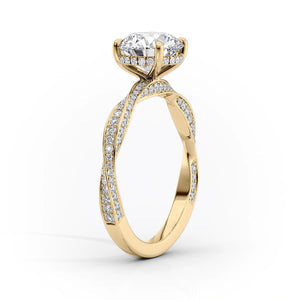The Caroline Set With A 2.5 Carat Radiant Lab Diamond