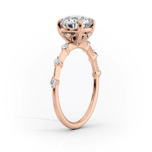 The Penelope Set With A 3 Carat Elongated Cushion Lab Diamond