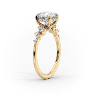 The Mia Set With A 2 Carat Pear Lab Diamond