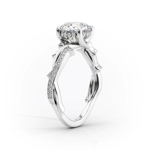 The Pave Twig Set With A 1.5 Carat Marquise Lab Diamond