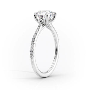 The Pave Lexie Set With A 2 Carat Round Lab Diamond