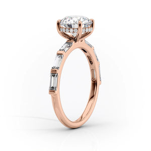 The Hailey Set With A 2.5 Carat Princess Moissanite