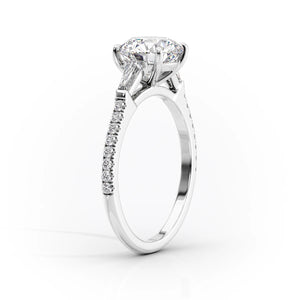The Pave Liv Set With A 2 Carat Cushion Lab Diamond