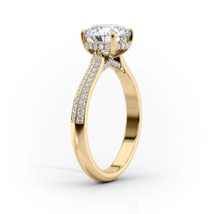 The Kayla Set With A 3 Carat Round Lab Diamond