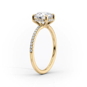 The Mandy Set With A 2.5 Carat Oval Lab Diamond