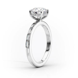 The Jennifer Set With A 4.5 Carat Marquise Moissanite
