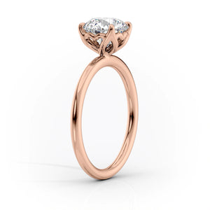 The Alison Set With A 1.5 Carat Elongated Cushion Moissanite
