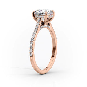 The Pave Natalie Set With A 4.5 Carat Princess Moissanite