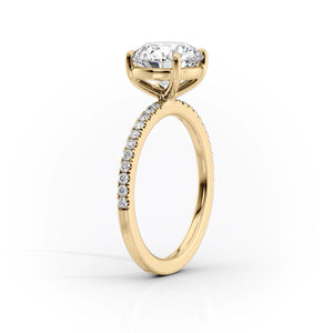 The Pave Eleanor Set With A 2.5 Carat Radiant Lab Diamond