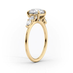The Abigail Set With A 2 Carat Marquise Lab Diamond
