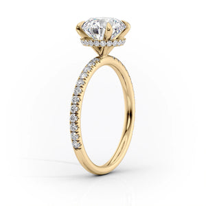 The Pave Alex Set With A 2.5 Carat Oval Lab Diamond