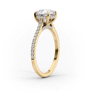 The Pave Natalie Set With A 2 Carat Round Lab Diamond