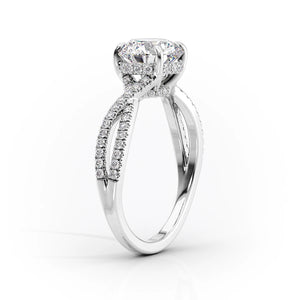 The Angelina Set With A 4.5 Carat Pear Moissanite