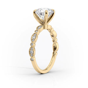 The Jasmine Set With A 2 Carat Emerald Lab Diamond