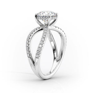 The Zoey Set With A 1 Carat Round Lab Diamond