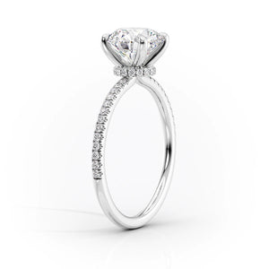 The Pave Nelly Set With A 1 Carat Radiant Lab Diamond