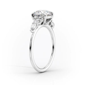 The Abigail Set With A 4.5 Carat Oval Moissanite