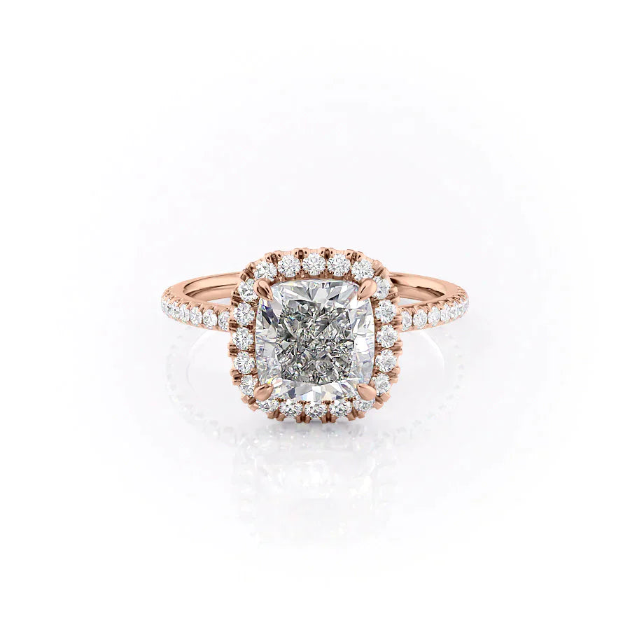 The Lenny Set With A 3.5 Carat Cushion Moissanite