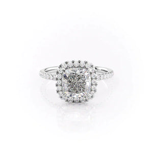 The Lenny Set With A 3 Carat Cushion Lab Diamond