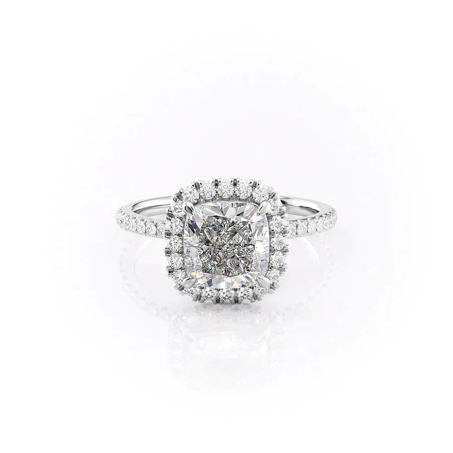 The Lenny Set With A 1.5 Carat Cushion Lab Diamond