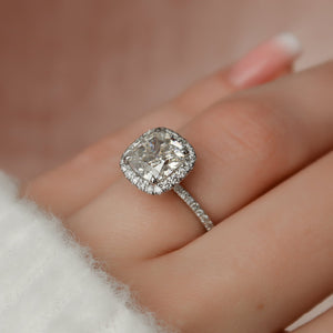 The Lenny Set With A 2 Carat Cushion Lab Diamond