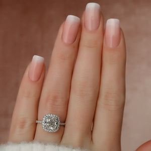 The Lenny Set With A 2 Carat Cushion Lab Diamond