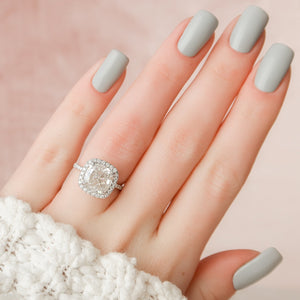 The Lenny Set With A 2 Carat Cushion Lab Diamond