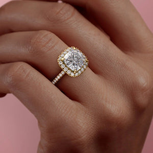 The Lenny Set With A 2 Carat Cushion Lab Diamond