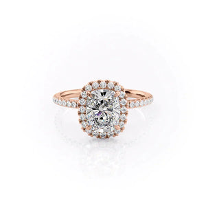 The Lenny Set With A 4.5 Carat Elongated Cushion Moissanite