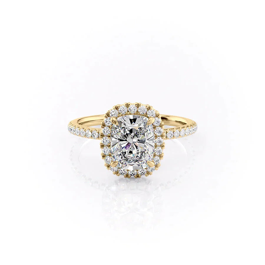 The Lenny Set With A 1.5 Carat Elongated Cushion Lab Diamond
