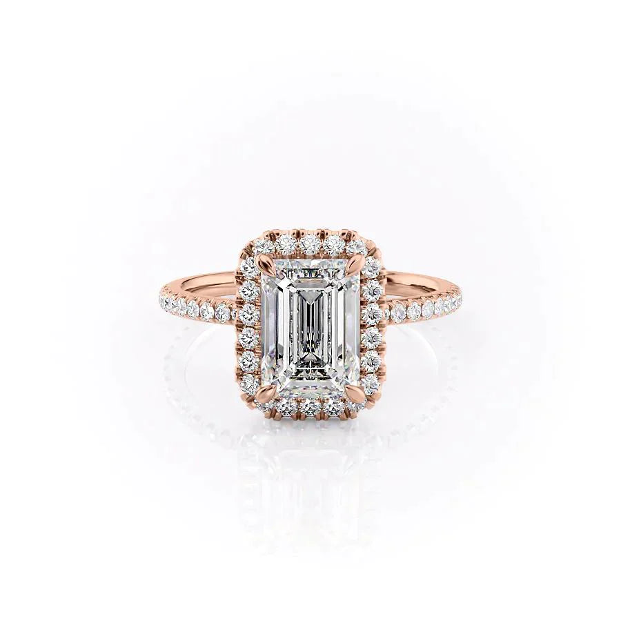 The Lenny Set With A 5 Carat Emerald Moissanite