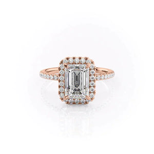The Lenny Set With A 3 Carat Emerald Lab Diamond