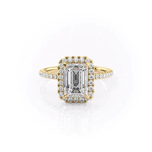 The Lenny Set With A 3 Carat Emerald Lab Diamond