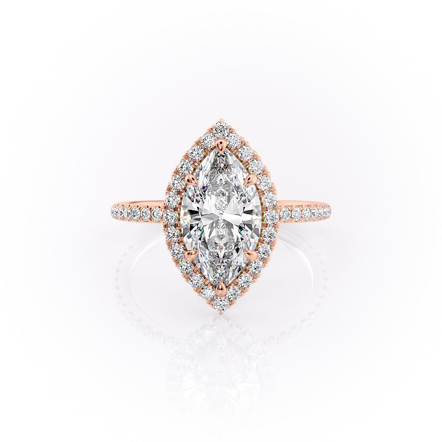 The Lenny Set With A 4 Carat Marquise Moissanite