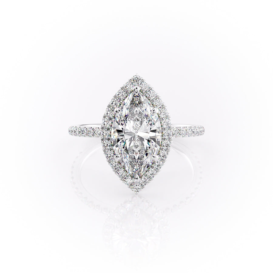 The Lenny Set With A 1 Carat Marquise Moissanite