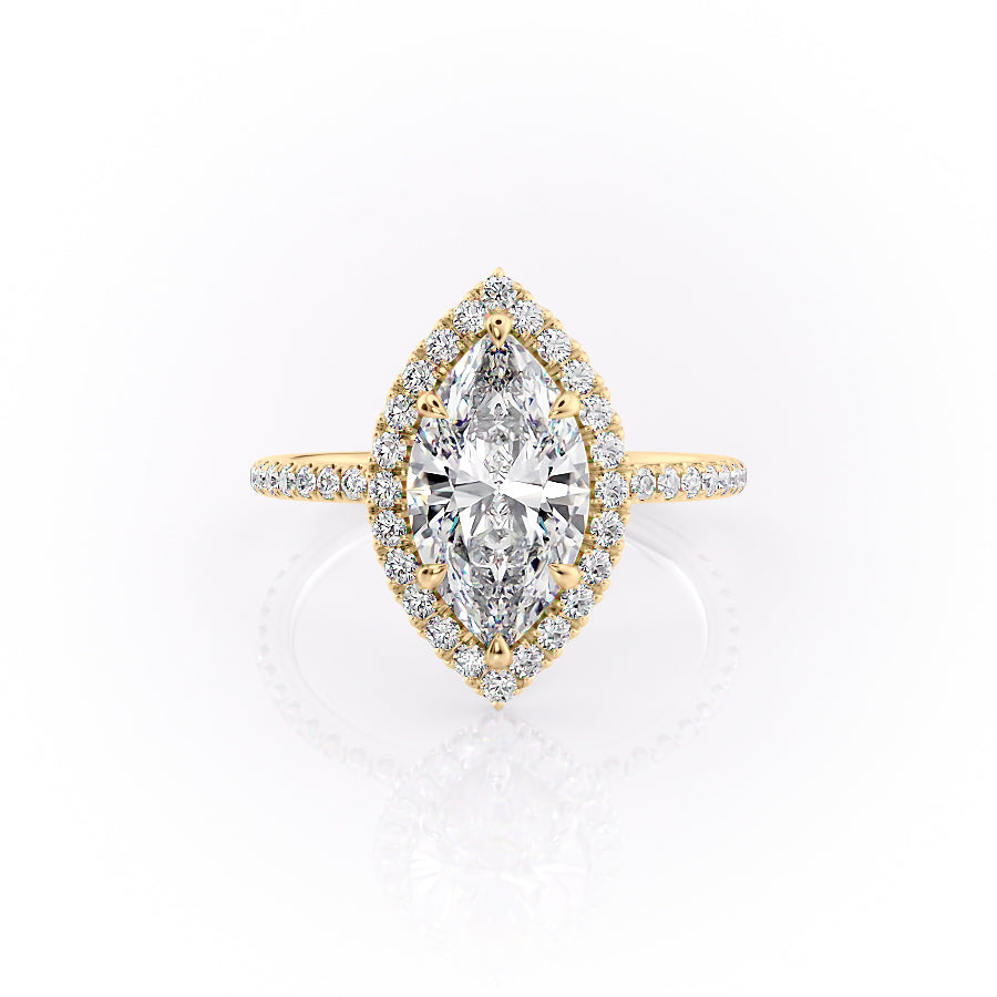 The Lenny Set With A 3.5 Carat Marquise Moissanite