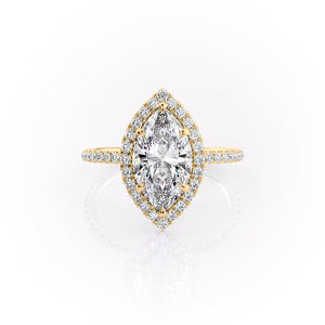The Lenny Set With A 5 Carat Marquise Moissanite