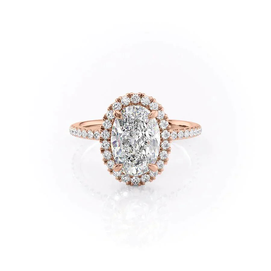 The Lenny Set With A 1.5 Carat Oval Lab Diamond