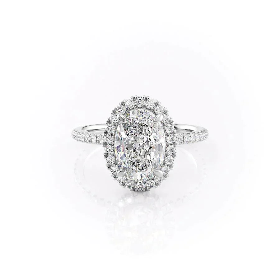 The Lenny Set With A 2 Carat Oval Lab Diamond