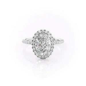 The Lenny Set With A 5 Carat Oval Moissanite