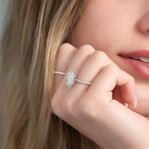 The Lenny Set With A 2 Carat Oval Lab Diamond