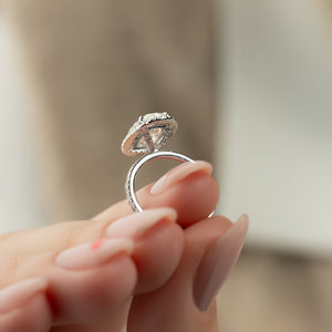 The Lenny Set With A 2 Carat Oval Lab Diamond