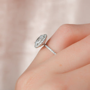 The Lenny Set With A 2 Carat Oval Lab Diamond