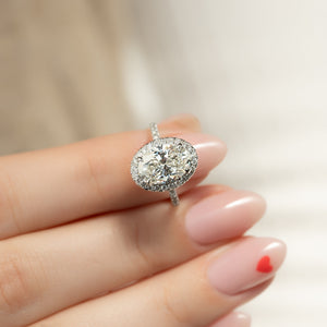 The Lenny Set With A 2 Carat Oval Lab Diamond