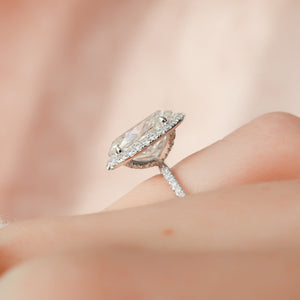 The Lenny Set With A 2 Carat Oval Lab Diamond