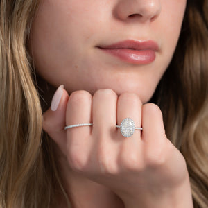 The Lenny Set With A 2 Carat Oval Lab Diamond