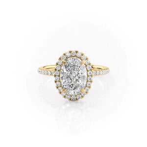 The Lenny Set With A 3 Carat Oval Lab Diamond