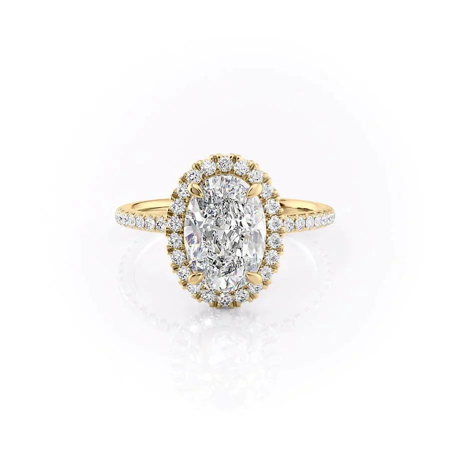 The Lenny Set With A 1.5 Carat Oval Lab Diamond